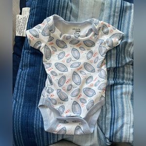 0-3mo football onsie